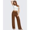 imageG4Free GOTO Womens Wide Leg Pants High Waisted Yoga Pants Casual Palazzo Trousers with PocketsDark Coffee