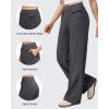 imageG4Free GOTO Womens Wide Leg Pants High Waisted Yoga Pants Casual Palazzo Trousers with PocketsDark Grey