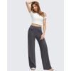 imageG4Free GOTO Womens Wide Leg Pants High Waisted Yoga Pants Casual Palazzo Trousers with PocketsDark Grey