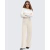 imageG4Free GOTO Womens Wide Leg Pants High Waisted Yoga Pants Casual Palazzo Trousers with PocketsIvory