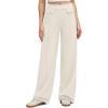 imageG4Free GOTO Womens Wide Leg Pants High Waisted Yoga Pants Casual Palazzo Trousers with PocketsIvory