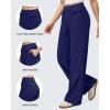 imageG4Free GOTO Womens Wide Leg Pants High Waisted Yoga Pants Casual Palazzo Trousers with PocketsRoyal Blue