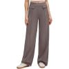 imageG4Free GOTO Womens Wide Leg Pants High Waisted Yoga Pants Casual Palazzo Trousers with PocketsTaupe
