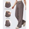 imageG4Free GOTO Womens Wide Leg Pants High Waisted Yoga Pants Casual Palazzo Trousers with PocketsTaupe