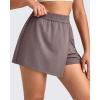 imageG4Free Hiking Shorts for Women with Cargo Pockets Wrap Skirts Wide Leg Tennis Skorts for Travel Dressy CasualTaupe