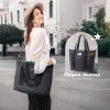 imageG4Free Large Canvas Tote Bag for Women with Zipper Fit 156quot Laptop Everything Tote Bags with Pockets for Work TravelBlack