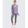 imageG4Free Lightbreeze Womens UPF 50 Sun Shirts with Hoodie Long Sleeve Workout Tops Half Zip Rash Guard Hiking FishingGray Purple