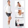 imageG4Free Lightbreeze Womens UPF 50 Sun Shirts with Hoodie Long Sleeve Workout Tops Half Zip Rash Guard Hiking FishingWhite