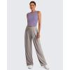 imageG4Free Lightbreeze Workout Tank Tops for Women Side Ruched Sleeveless High Neck Crop Top Summer Athletic Gym ShirtsGray Purple