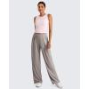 imageG4Free Lightbreeze Workout Tank Tops for Women Side Ruched Sleeveless High Neck Crop Top Summer Athletic Gym ShirtsPink