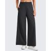 imageG4Free Lightweight Flowy Wide Leg Ankle Pants Women Side Slit High Waisted Baggy Trouser Casual Lounge SummerBlack