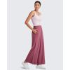 imageG4Free Lightweight Flowy Wide Leg Ankle Pants Women Side Slit High Waisted Baggy Trouser Casual Lounge SummerDark Burgundy