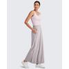 imageG4Free Lightweight Flowy Wide Leg Ankle Pants Women Side Slit High Waisted Baggy Trouser Casual Lounge SummerLight Gray