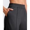 imageG4Free Lightweight Flowy Wide Leg Pants Woman Elastic Waist Front Seam Loose Casual Summer TrousersBlack