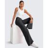 imageG4Free Lightweight Flowy Wide Leg Pants Woman Elastic Waist Front Seam Loose Casual Summer TrousersBlack