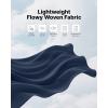 imageG4Free Lightweight Flowy Wide Leg Pants Woman Elastic Waist Front Seam Loose Casual Summer TrousersDark Blue