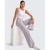 imageG4Free Lightweight Flowy Wide Leg Pants Woman Elastic Waist Front Seam Loose Casual Summer TrousersGrey