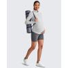 imageG4Free Lightweight Maternity Long Sleeve Workout Tops UPF 50 Rash Guard Half Zip Sun Shirts Ruches Pregnancy PulloverGray