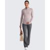 imageG4Free Lightweight Maternity Long Sleeve Workout Tops UPF 50 Rash Guard Half Zip Sun Shirts Ruches Pregnancy PulloverGray Lilac