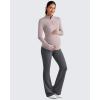 imageG4Free Lightweight Maternity Long Sleeve Workout Tops UPF 50 Rash Guard Half Zip Sun Shirts Ruches Pregnancy PulloverGray Lilac