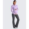 imageG4Free Lightweight Maternity Long Sleeve Workout Tops UPF 50 Rash Guard Half Zip Sun Shirts Ruches Pregnancy PulloverPurple