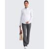 imageG4Free Lightweight Maternity Long Sleeve Workout Tops UPF 50 Rash Guard Half Zip Sun Shirts Ruches Pregnancy PulloverWhite