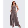imageG4Free Lightweight Wide Leg Ankle Pants for Women High Waisted Yoga Trouser with Pockets Loose Cropped Travel PantTaupe