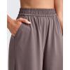imageG4Free Lightweight Wide Leg Ankle Pants for Women High Waisted Yoga Trouser with Pockets Loose Cropped Travel PantTaupe