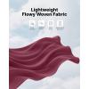 imageG4Free Lightweight Wide Leg Cargo Pants Women High Waisted Lounge Pants with 4 Pockets for Casual Travel Summer FallBurgundy
