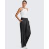 imageG4Free Lightweight Wide Leg Pants Women Trendy Flowy High Waisted Front Pleat Travel Pant Casual Lounge TrousersBlack