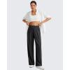 imageG4Free Lightweight Wide Leg Pants Women Trendy Flowy High Waisted Front Pleat Travel Pant Casual Lounge TrousersBlack
