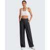 imageG4Free Lightweight Wide Leg Pants Women Trendy Flowy High Waisted Front Pleat Travel Pant Casual Lounge TrousersBlack