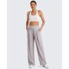 imageG4Free Lightweight Wide Leg Pants Women Trendy Flowy High Waisted Front Pleat Travel Pant Casual Lounge TrousersChrim Gray