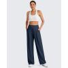 imageG4Free Lightweight Wide Leg Pants Women Trendy Flowy High Waisted Front Pleat Travel Pant Casual Lounge TrousersDark Blue