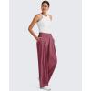 imageG4Free Lightweight Wide Leg Pants Women Trendy Flowy High Waisted Front Pleat Travel Pant Casual Lounge TrousersWine
