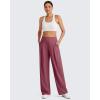 imageG4Free Lightweight Wide Leg Pants Women Trendy Flowy High Waisted Front Pleat Travel Pant Casual Lounge TrousersWine