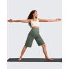 imageG4Free Maternity Athletic Shorts with Pockets Over The Belly Stretchy Workout Pants Pregnancy Wide Leg Bermuda CasualGray Sage