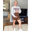 imageG4Free Maternity Biker Shorts with Pockets Over The Belly Legging 5quot Pregnancy Yoga Pants Athletic WorkoutCoffee