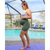 imageG4Free Maternity Biker Shorts with Pockets Over The Belly Legging 5quot Pregnancy Yoga Pants Athletic WorkoutGray Sage