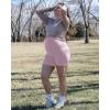 imageG4Free Maternity Biker Shorts with Pockets Over The Belly Legging 5quot Pregnancy Yoga Pants Athletic WorkoutPink