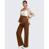 imageG4Free Maternity Dress Yoga Pants with Pockets Over The Belly Stretchy Work Slack Pregnancy Wide Leg Lounge TrousersDark Coffee