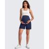 imageG4Free Maternity Shorts with Pockets Over The Belly Stretchy 6 Pregnancy Yoga Pants Athletic WorkoutRoyal Blue