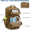 imageG4Free Pickleball Bag Fits 2 to 6 Paddles Large Pickleball Backpack with Fence Hook for Men and WomenBlackKhaki