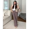 imageG4Free ShiftReady Women Trousers Yoga Pants with Pockets Wide Leg Stretchy Dress Pant Work Slack PetiteRegularTallTaupe