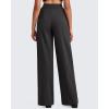 imageG4Free ShiftReady Women Wide Leg Dress Yoga Pant with Pockets Front Pleated Loose Lounge Slack Dressy Casual Travel TrousersBlack