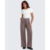 imageG4Free ShiftReady Women Wide Leg Dress Yoga Pant with Pockets Front Pleated Loose Lounge Slack Dressy Casual Travel TrousersTaupe