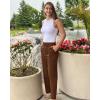 imageG4Free ShiftReady Womens Ankle Dress Yoga Pants with Pockets Stretchy Business Casual Slacks Work Trousers Travel PantDark Coffee