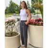 imageG4Free ShiftReady Womens Ankle Dress Yoga Pants with Pockets Stretchy Business Casual Slacks Work Trousers Travel PantDark Gray