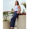 imageG4Free ShiftReady Womens Ankle Dress Yoga Pants with Pockets Stretchy Business Casual Slacks Work Trousers Travel PantDark Navy