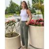 imageG4Free ShiftReady Womens Ankle Dress Yoga Pants with Pockets Stretchy Business Casual Slacks Work Trousers Travel PantGray Sage